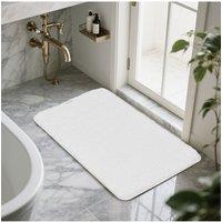 Living and Home Non-Slip Polyester Bath Mat in White | Size: 50 x 80 cm