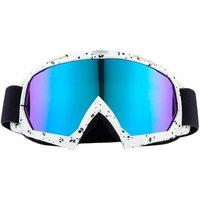 Living and Home Colourful Lens Anti-UV Motorcycle Goggles - Wind & Dust Resistant in White