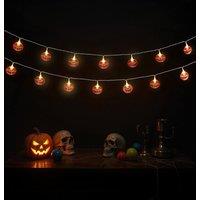 H&O Direct 3m Halloween Smiley Pumpkin LED String Lights Party Decor in Orange