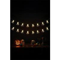 H&O Direct 3m Halloween LED String Lights - 20 Whimsical Ghost Faces in Warm White