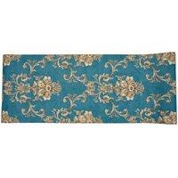 Living and Home Vintage Non-Pasted Non-Woven Damask 3D Embossed Wallpaper Roll in Dark Blue