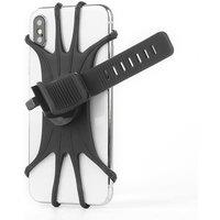 Dyzi Detachable Bicycle Phone Holder Waterproof 360 Bike Mobile Mount-Fit 4-6.5 Phone in Black