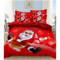 Ezysleep Rock on Santa Christmas Duvet Set in Red | Size: Single