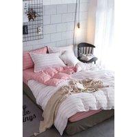 Ezysleep Pink Stripe Printed Duvet Set | Size: Single