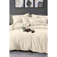 Ezysleep Beige Marl Printed Duvet Set in Natural | Size: Single