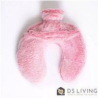 DS Living Luxury Hot Water Bottle with Faux Fur Cover Medium 1.8L Pink | Size: 1