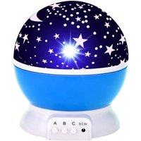 DS Living Moon & Star Projector Night Light for Children Blue