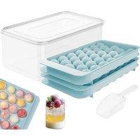 DS Living Mini Sphere Ice Cube Tray x 2 & Holder Blue in Light Blue