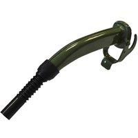 Pegdev Durable Metal Jerry Can Spout with Rubber Nozzle Leak-Free Seal Easy Attachment in Black