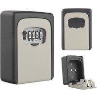 Xample 4 Digit Wall Mounted Key Safe Box Home Outdoor High Security Code Lock-Storage in Black