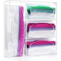 Xample Acrylic Kitchen Dispenser Bag Holder Storage Organizer in Clear