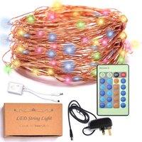 Xample 100 LEDs Fairy String Lights Indoor/Outdoor in Gold