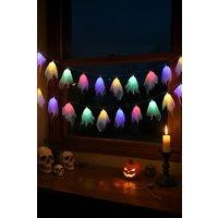 Living and Home 3m Halloween Colourful LED String Lights with 20 Ghost Heads with Veils, Battery Operated in White
