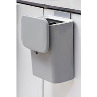 Living and Home 9L Hanging Waste Bin Dustbin Wall-Mounted Trash Can with Lid in Grey
