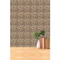 Living and Home 10 Pcs 3D Wall Panel Decorative Wallpaper in Brown