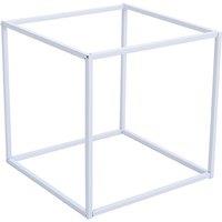 Living and Home Metal Flower Stand Rack for Wedding Decor 28cm*28cm*28cm in White