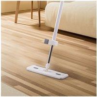 Living and Home 360 Rotating Hands-free Wet Dry 2-use Mop Automatic Squeezing Floor Cleaning Flat Mop in Grey