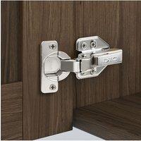 Living and Home 2 Pcs 110 Degree Soft Close Concealed Cabinet Door Hinges Wardrobe Doors Hinges with Screws, 4.5cm H in Silver