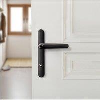 Living and Home 1 Pair Black Aluminum Alloy Door Handles without Lock Cylinder