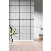 Living and Home 10pcs PVC Lattice Peel and Stick Wall Tile Sticker for Bathroom, Kitchen & Living Room in White