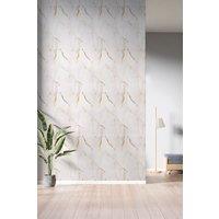 Living and Home 10pcs Peel and Stick White Gold Marble PVC Wall Tile Sticker for Bathroom, Kitchen & Living Room