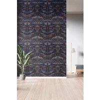 Living and Home 10pcs Blue Black Gold Marble Peel and Stick PVC Wall Tile Sticker for Bathroom, Kitchen & Living Room