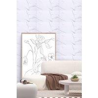 Living and Home 10pcs Peel and Stick PVC Marble Wall Tile Sticker for Bathroom, Kitchen & Living Room, East White