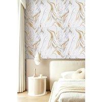Living and Home 10pcs Peel and Stick PVC Marble Wall Tile Sticker for Bathroom, Kitchen & Living RoomQuicksand Gold in Grey