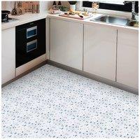 Living and Home 10Pcs Self Adhesive Terrazzo Pattern PVC Wall & Floor Tile Stickers for Bathroom Kitchen Living Room Bedroom, 20 x 20cm(0.4)