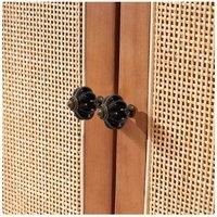 Living and Home 6Pcs Pumpkin-shaped Ceramic Cabinet Drawer Knobs Furniture Accessories for Dresser, Drawer, Cabinet in Black