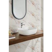 Living and Home 10pcs Ivory Marble Self-Adhesive Wall Stickers-Water & Oil Splash-proof, Antiflaming in Orange