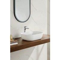 Living and Home 10pcs Ivory Marble Self-Adhesive Wall Stickers-Water & Oil Splash-proof, Antiflaming