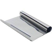 Living and Home 0.5x2m Self-Adhesive One Way Mirror Window Film- UV Blocking, Heat Reduction, Privacy Protection for Home & Office in Silver