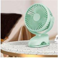 Living and Home Portable Mini Clip On Fan Green