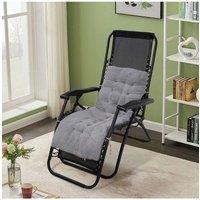 Living and Home 125x48cm Sherpa Fleece Chair Pad with Non-Slip Backing Cosy Home Decor in Grey | Size: 125x48 cm