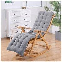 Living and Home 170x48cm Sherpa Fleece Chair Pad with Non-Slip Backing Cosy Home Decor in Grey | Size: 170x48 cm