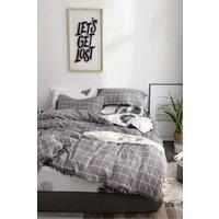 Ezysleep Oxford Printed Duvet Cover Set in Grey | Size: King