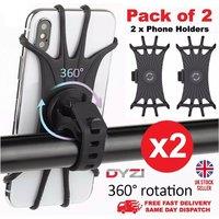Dyzi 360 Bike Phone Holder Mount for 4.5-6.3 Smartphones - Black