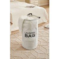 Living and Home Adjustable Straps Laundry Backpack Bag Portable Clothes Storage Organizer in Beige