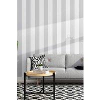 Living and Home PVC Grey and White Stripes Non-Pasted Wallpaper Roll