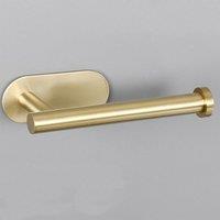 Living and Home Stainless Steel Self-Adhesive Non-Perforated Bathroom Paper Towel Holder in Gold
