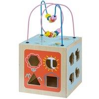 Teamson Kids Preschool 5 In 1 Wooden Activity Cube, Multifunctional-play