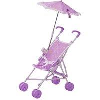 Teamson Kids Olivia's Little World Classic Baby Doll Stroller in Purple