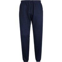 Cotton Works Elasticated Waist & Hem Fleece Joggers in Navy | Size: Medium
