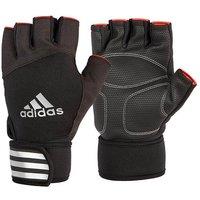 adidas Half Finger Weight Lifting Gym Gloves in White | Size: Small