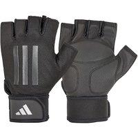 adidas Half Finger Weight Lifting Gym Gloves in Grey | Size: Small
