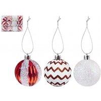 Garden Greatness 24 Pack Mixed Candy Cane Baubles in Red | Size: 1 Pack