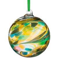 Sienna Glass 10cm Angel Orb Archangel Chamuel Green Fluorite in Light Green