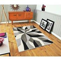 Smart Living Modern Hand Carved Soft Thick Area Rug - Contemporary in Grey | Size: 60 cm x 110 cm