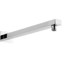 Nes Home Rectangular 380mm Wall Mounted Shower Arm in Silver